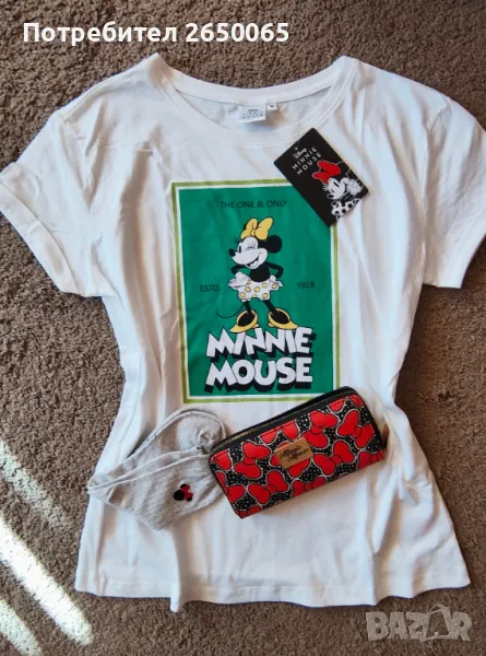 Нова орг.тениска Disney Minnie S/M размер!, снимка 1