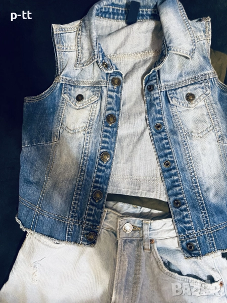 Дънково късо елече , снимка 1