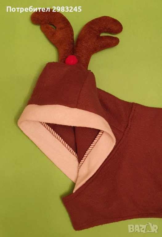 Коледна кучешка дреха "Кристмас еленче", снимка 1