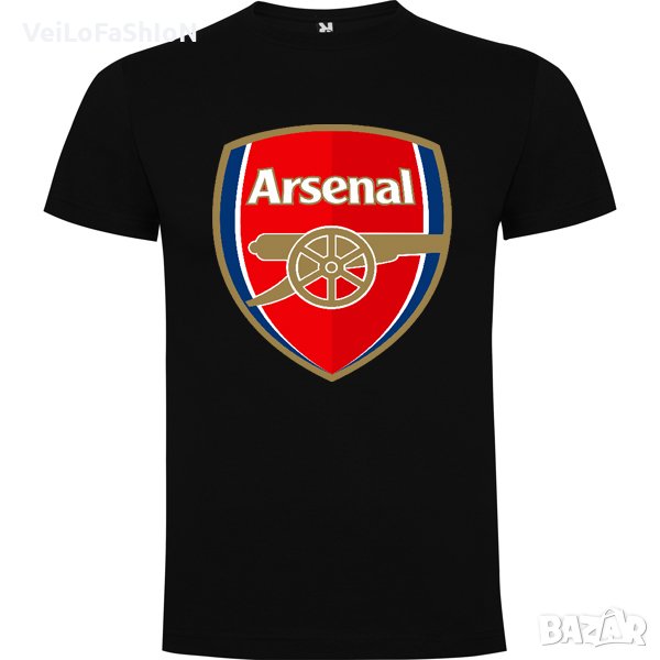 Нова мъжка тениска на футболния отбор Арсенал (Arsenal) в черен цвят , снимка 1