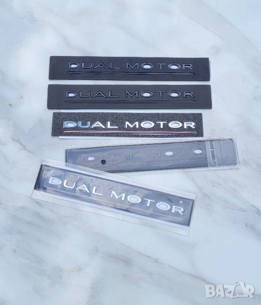 Стикери за Тесла Dual Motor / Dual Motor емблема за Тесла / Dual Motor, снимка 1