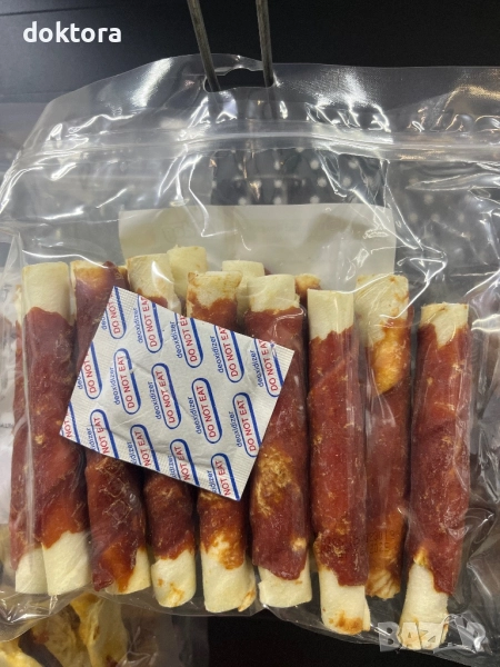 Пръчка от сурова бяла телешка кожа и пишеко 500гр., снимка 1