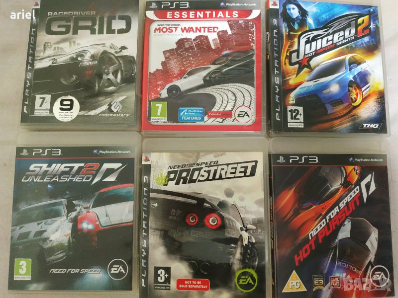 Grid, Juiced, Need for Speed, Shift, Prostreet, Hot Pursuit, Most Wanted, PS3, снимка 1