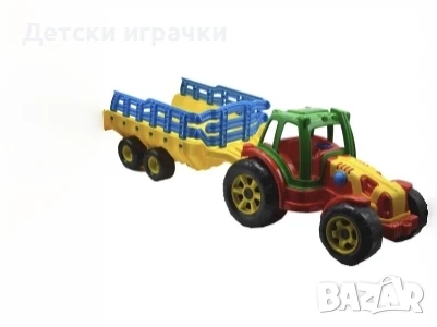 Голям трактор с ремарке 76 см