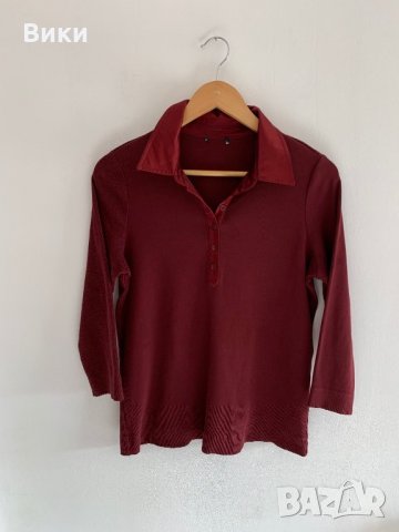 Дамска блуза бордо, снимка 2 - Блузи с дълъг ръкав и пуловери - 26997780
