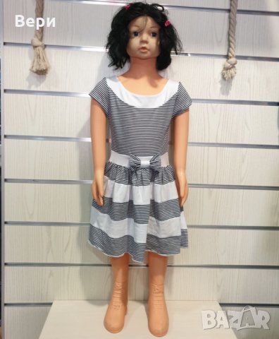 Нова детска моряшка рокличка с панделка, 12-18 месеца, снимка 7 - Бебешки рокли - 29038991