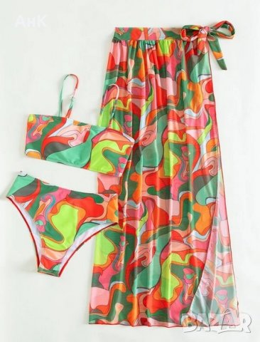 Сет от три части бански костюм в различни разцветки, снимка 2 - Бански костюми - 37036039