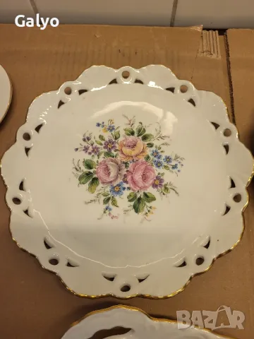 Антични, Порцеланови красиви чинии Decor Belle Rose Marco Polo , снимка 3 - Антикварни и старинни предмети - 50354682