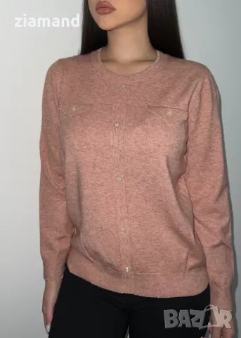 Дамска розова блуза детелини, снимка 3 - Блузи с дълъг ръкав и пуловери - 48042766