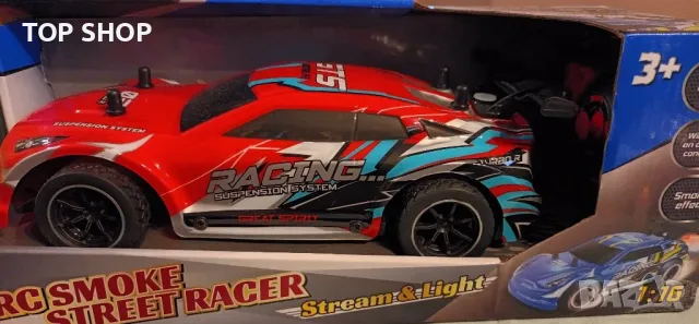 Радиоуправляема състезателна кола, снимка 2 - Коли, камиони, мотори, писти - 48934572