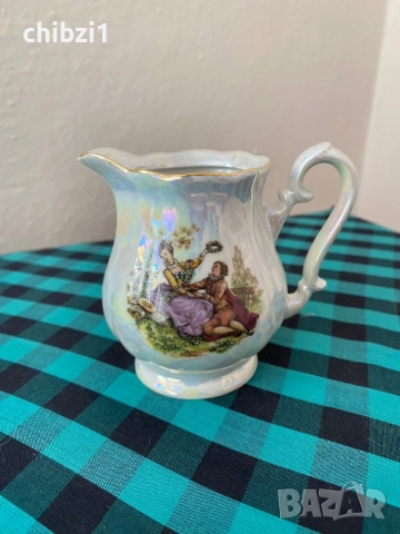 ⚜️Прекрасен сервиз за кафе от бивша Югославия със седефено покритие , снимка 4 - Сервизи - 53403697