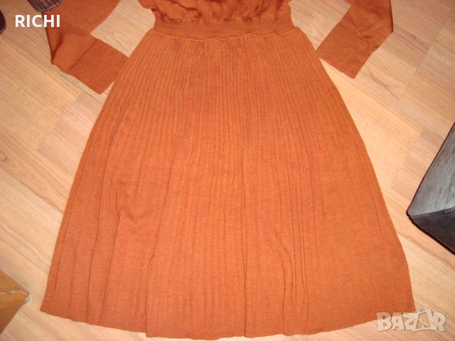 CALVIN KLEIN SUPERFINE FLARE DRESS-нова рокля вълна, снимка 5 - Рокли - 35431541