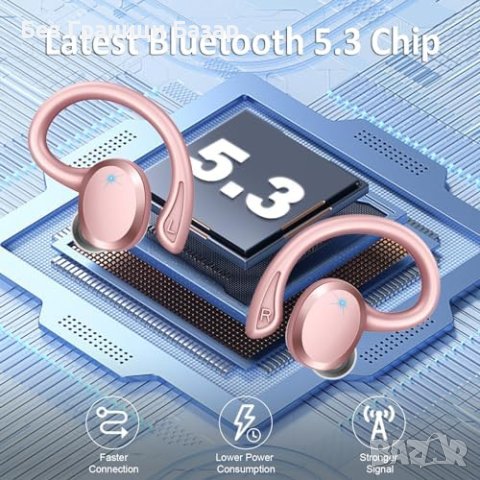 Нови Безжични Слушалки Bluetooth 5.3, 48ч Водоустойчиви, HD Микрофон, снимка 2 - Bluetooth слушалки - 43511381