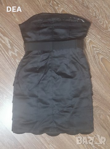 Черна рокля с колан L -25лв НОВА, снимка 5 - Рокли - 32365058