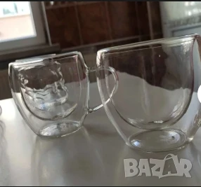 Стъклена чаша за кафе с двойно дъно 200ml