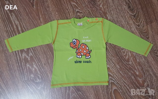 Зелена блузка с костенурка 98см-5лв+подарък, снимка 1 - Детски Блузи и туники - 28530480