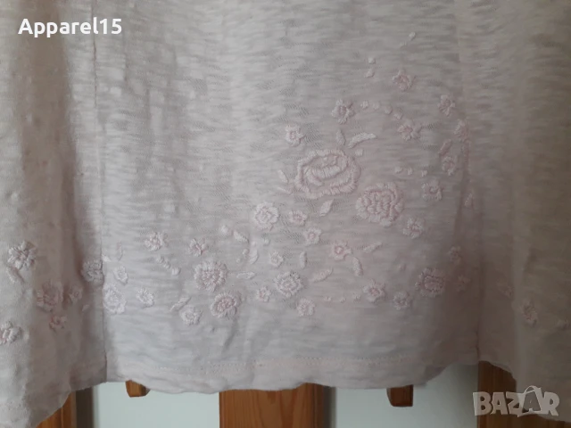Вносен памучен потник с бродерия, XL, снимка 3 - Потници - 50901764