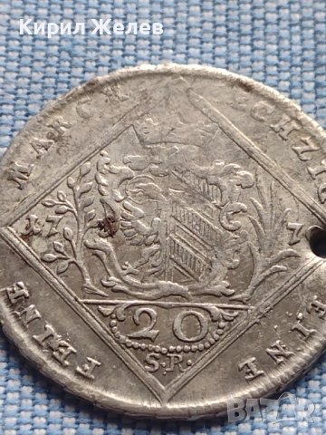 Сребърна монета 20 кройцера 1770г. Йозеф втори Нюрнберг Свещена Римска Империя 13759, снимка 5 - Нумизматика и бонистика - 42983568
