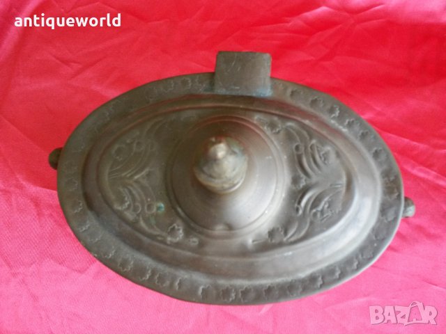 Стар Ръчно Кован Голям Бронзов ОСМАНСКИ Съд , снимка 2 - Антикварни и старинни предмети - 26886080