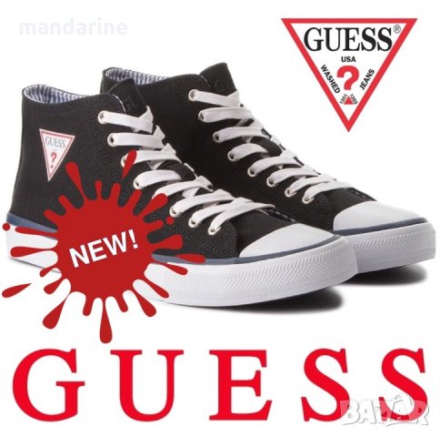 ПРОМО 🍊 GUESS 🍊 Мъжки спортно елегантни кецове BLACK LOGO № 41-42-43 нови с кутия, снимка 11 - Ежедневни обувки - 25738439