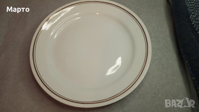 Голяма салатна кръгла порцеланова чиния от сървиз