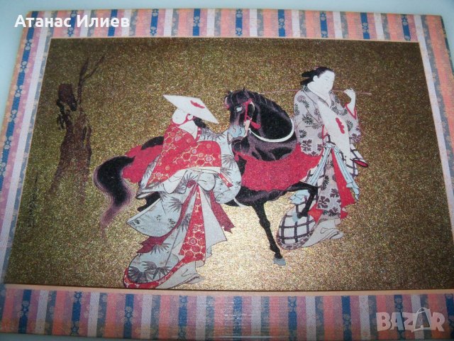 Луксозна японска картичка календар за 1988г., снимка 6 - Филателия - 43246404
