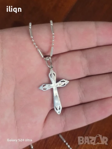 Сребърен синджир с висулка. 925 Проба. 47см. Цена 28,99лв. За Севлиево безплатна доставка., снимка 5 - Колиета, медальони, синджири - 51196143