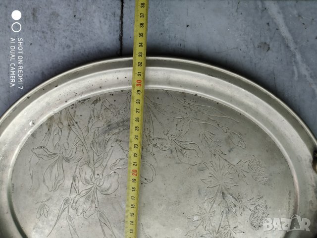 бароков посребрен поднос, снимка 3 - Други ценни предмети - 37945255