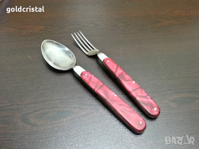 Ретро сгъваеми вилица и лъжица Петко Денев 