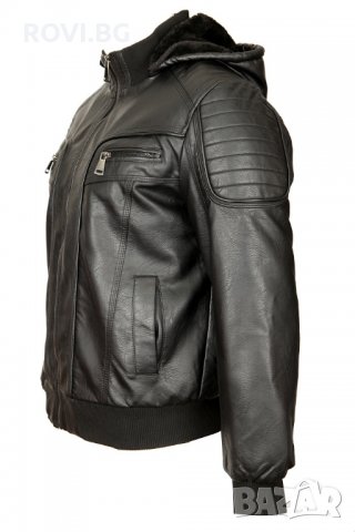 Мъжко зимно кожено яке - 3221 M-3XL, снимка 3 - Якета - 26902179