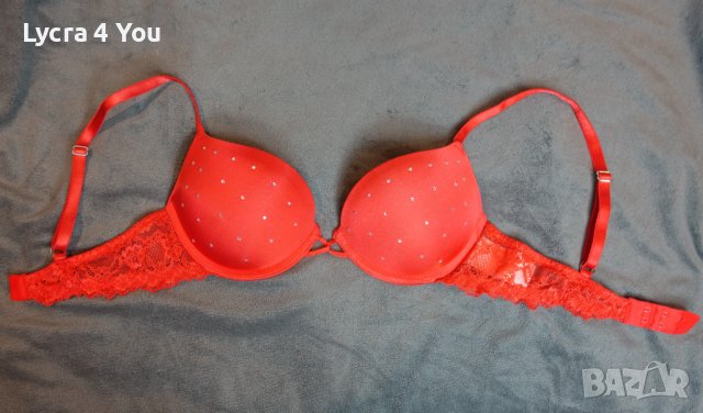 H&М 75A червен сутиен с големи подплънки, снимка 11 - Бельо - 36676314