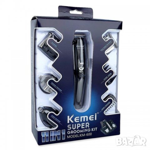 Машинка за подстригване-комплект 11 части KEMEI KM-600, снимка 1 - Машинки за подстригване - 32894363