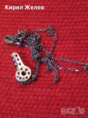 ФИНО СРЕБЪРНО КОЛИЕ - КЛЮЧЕ с ЦИРКОНИ и СРЕБЪРНА ВЕРИЖКА 925 АРТ БИЖУ 24654, снимка 3 - Колиета, медальони, синджири - 34635483