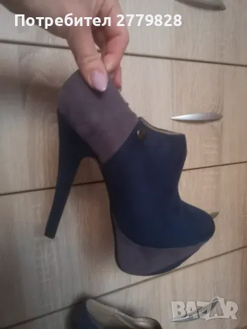 Кадифени боти на висок ток - Paolo Botticelli, 37 номер, снимка 2 - Дамски боти - 48893434