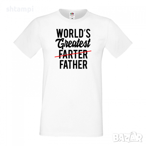 Мъжка тениска Worlds Greatest Farter Дядо,Празник,Татко,Изненада,Повод,Рожден ден, Имен Ден,, снимка 4 - Тениски - 36505079