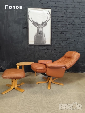 Шведско дизайнерско релакс кресло, снимка 2 - Дивани и мека мебел - 52435187