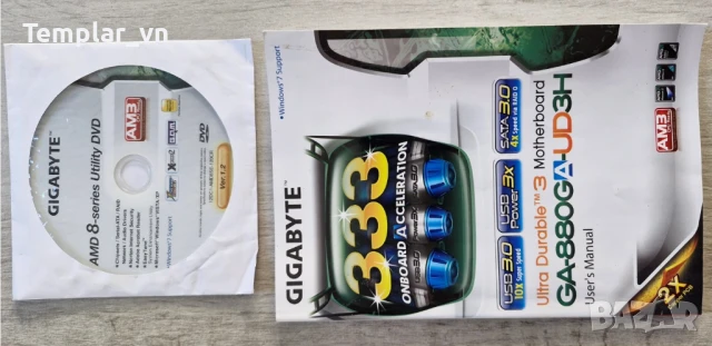 Gigabyte GA-880GA-UD3H socket AM3, снимка 4 - Дънни платки - 51417673