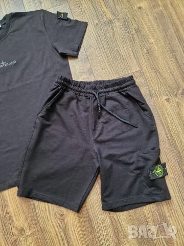 Мъжка екип къси панталони и тениска STONE ISLAND Размери, L , XL  , снимка 6 - Спортни дрехи, екипи - 50661097