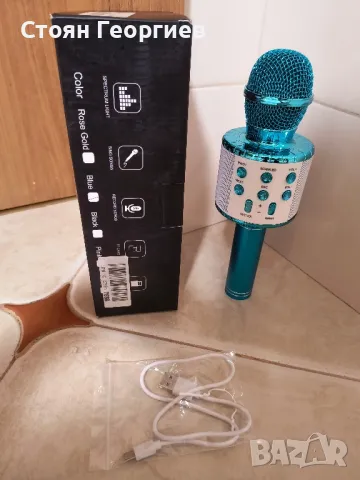Чисто нов Безжичен Bluetooth караоке микрофон с вграден говорител  , снимка 1