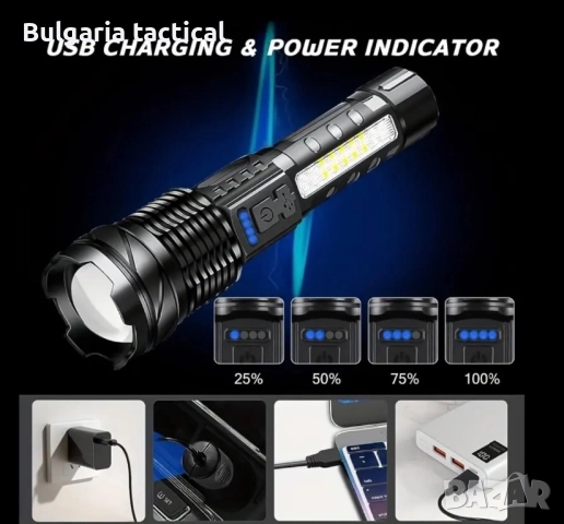 Тактически LED фенер, снимка 3 - Екипировка - 52012169