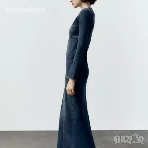 Нова модна дамска ежедневна дънкова рокля, снимка 3 - Рокли - 44052130