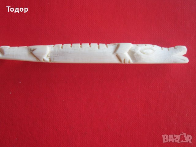 Страхотен нож за писма от слонова кост 19 век , снимка 11 - Колекции - 37991899