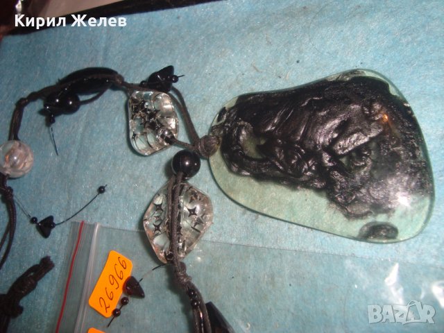 ФЕШЪН АРТ КОЛИЕ МЕДАЛЬОН СМОЛА МЪНИСТА ХЕНД-МЕЙД ВЕЧЕРНА ОГЪРЛИЦА 26966, снимка 3 - Колиета, медальони, синджири - 35079029