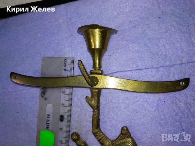 Стар ЕТНОГРАФСКИ МОТИВИ АЗИАТСКИ ФИГУРАЛЕН БРОНЗОВ СВЕЩНИК МАЙСТОРСКА ИЗРАБОТКА 41370, снимка 12 - Колекции - 43738969