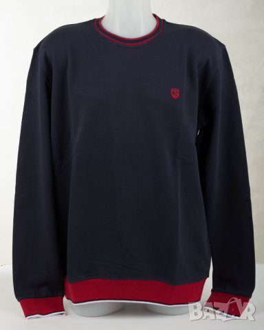 Мъжка блуза от памук в тъмносиньо и червено Jimmy Sanders - 3XL, снимка 2 - Блузи - 43084127