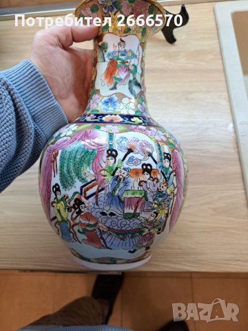 Китайска ваза Китайски порцелан , снимка 7 - Антикварни и старинни предмети - 38411403