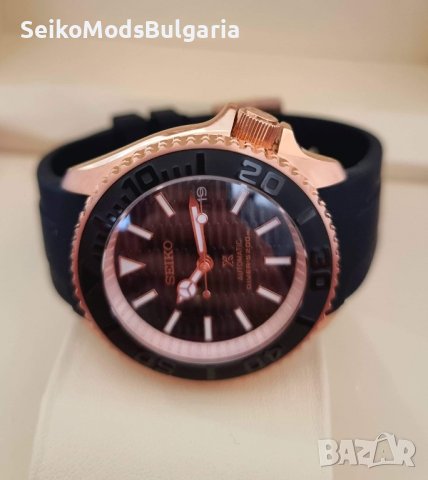 Seiko SKX Black&Rose Gold Mod, снимка 3 - Мъжки - 42960626