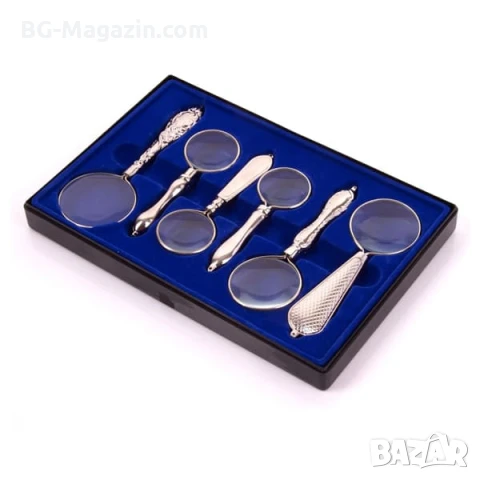 Луксозен подаръчен комплект от мощни увеличителни ръчни лупи за четене на книги подарък с дръжка , снимка 6 - Други инструменти - 50920894