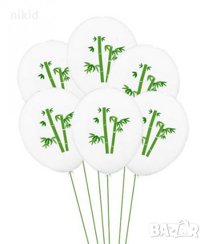 Панда Бамбук Обикновен надуваем латекс латексов балон парти хелий или газ, снимка 3 - Други - 24369053