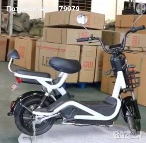 Електрически велосипед motor9 48V12AH – Максимална скорост 45 км/ч, 500W мотор, вакуумни гуми, бял/ч, снимка 13 - Велосипеди - 51652555